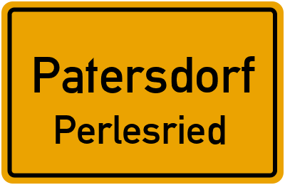 Ortsschild Patersdorf Perlesried