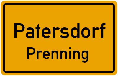 Straßenverzeichnis Patersdorf Prenning