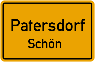 Ortsschild Patersdorf Schön
