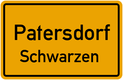 Ortsschild Patersdorf Schwarzen
