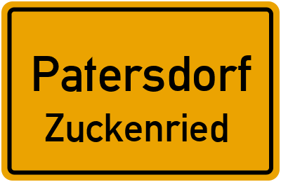 Ortsschild Patersdorf Zuckenried