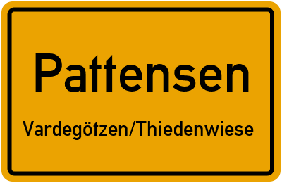 Straßenverzeichnis Pattensen Vardegötzen/Thiedenwiese