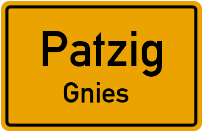 Straßenverzeichnis Patzig Gnies