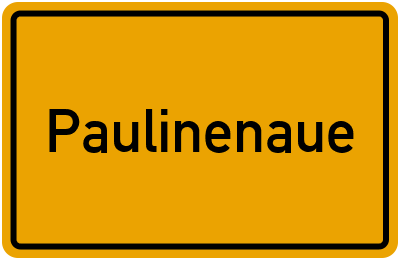 Ortsschild von Gemeinde Paulinenaue in Brandenburg