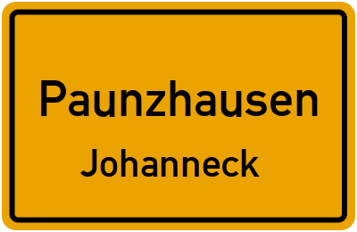 Straßenverzeichnis Paunzhausen Johanneck