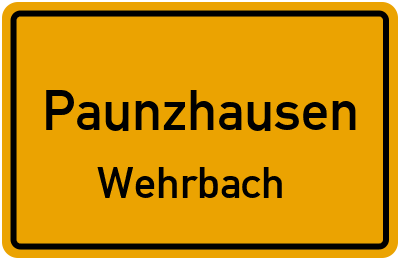 Straßenverzeichnis Paunzhausen Wehrbach