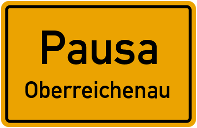 Straßenverzeichnis Pausa Oberreichenau