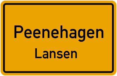 Straßenverzeichnis Peenehagen Lansen
