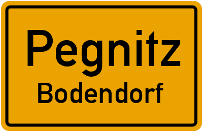 Ortsschild Pegnitz Bodendorf