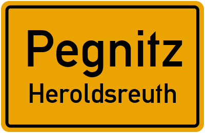 Ortsschild Pegnitz Heroldsreuth