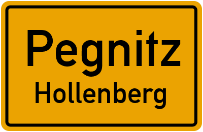 Ortsschild Pegnitz Hollenberg