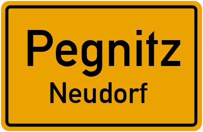 Ortsschild Pegnitz Neudorf