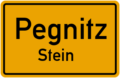 Ortsschild Pegnitz Stein
