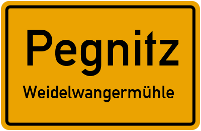 Straßenverzeichnis Pegnitz Weidelwangermühle