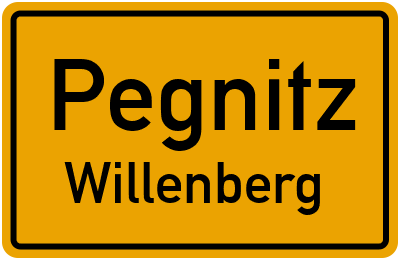 Ortsschild Pegnitz Willenberg