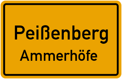 Straßenverzeichnis Peißenberg Ammerhöfe