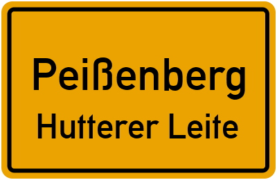 Straßenverzeichnis Peißenberg Hutterer Leite