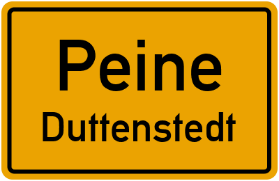 Ortsschild Peine Duttenstedt