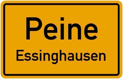 Ortsschild Peine Essinghausen