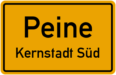 Straßenverzeichnis Peine Kernstadt Süd