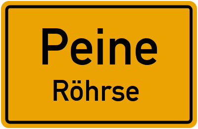 Straßenverzeichnis Peine Röhrse