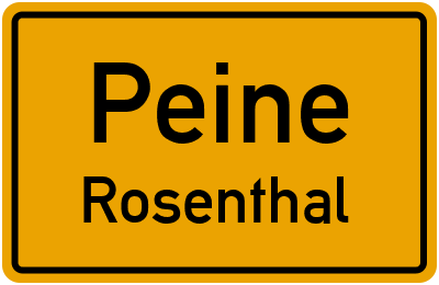 Ortsschild Peine Rosenthal
