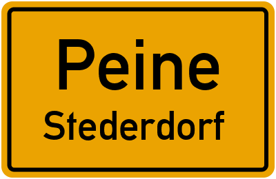 Ortsschild Peine Stederdorf