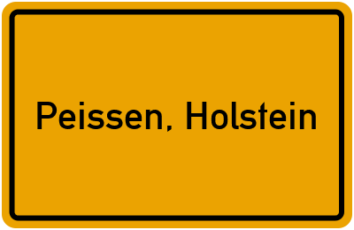 Ortsschild von Gemeinde Peissen, Holstein in Schleswig-Holstein