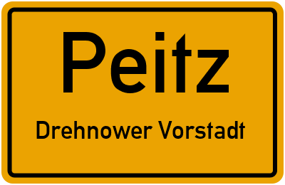 Straßenverzeichnis Peitz Drehnower Vorstadt