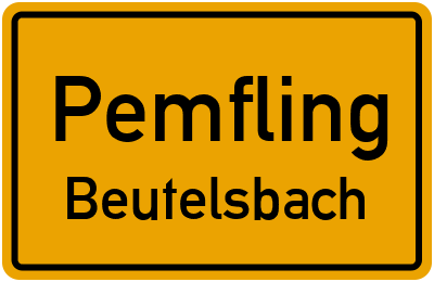 Straßenverzeichnis Pemfling Beutelsbach