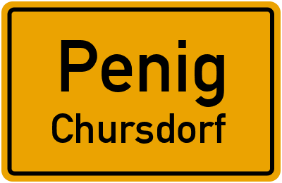 Ortsschild Penig Chursdorf