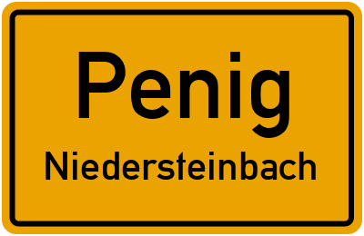 Ortsschild Penig Niedersteinbach