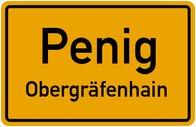 Ortsschild Penig Obergräfenhain