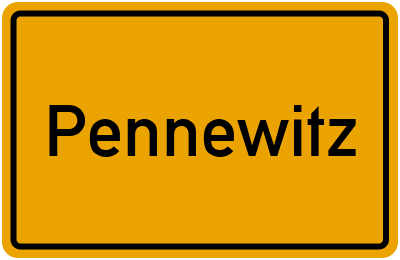 Ortsschild von Gemeinde Pennewitz in Thüringen