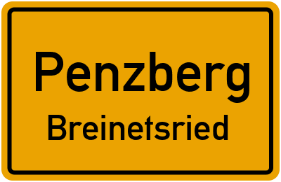 Straßenverzeichnis Penzberg Breinetsried