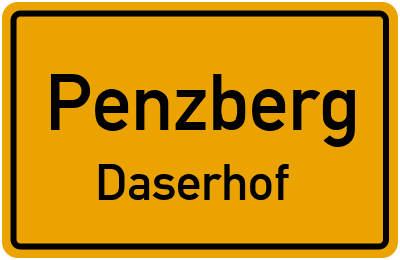 Ortsschild Penzberg Daserhof