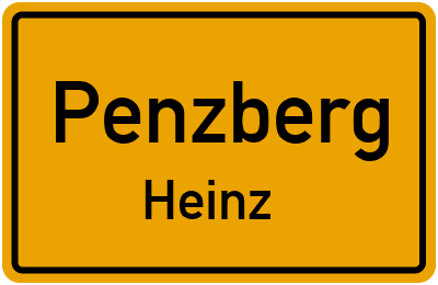 Ortsschild Penzberg Heinz