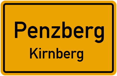 Ortsschild Penzberg Kirnberg