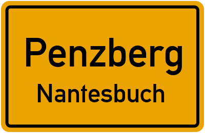 Ortsschild Penzberg Nantesbuch
