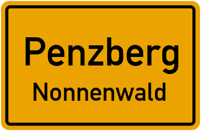 Ortsschild Penzberg Nonnenwald
