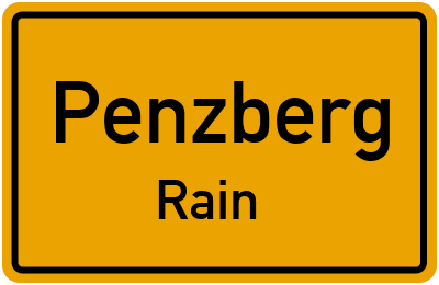 Ortsschild Penzberg Rain