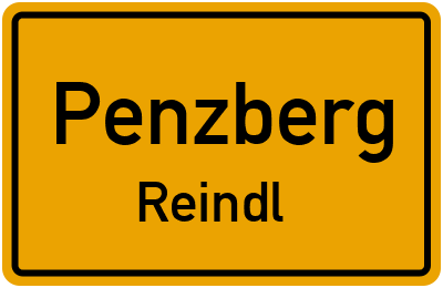 Ortsschild Penzberg Reindl