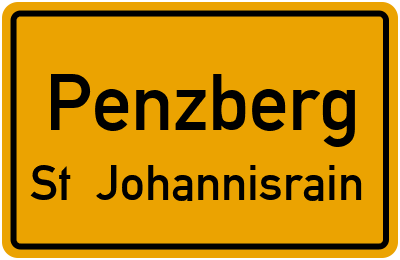 Ortsschild Penzberg St. Johannisrain