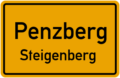 Ortsschild Penzberg Steigenberg