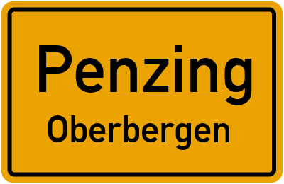 Ortsschild Penzing Oberbergen