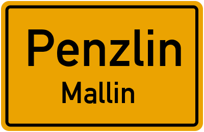 Straßenverzeichnis Penzlin Mallin
