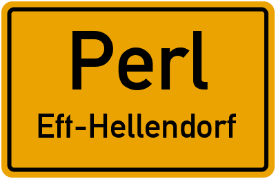 Ortsschild Perl Eft-Hellendorf