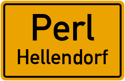Ortsschild Perl Hellendorf
