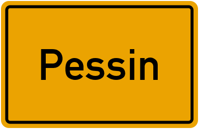Ortsschild von Gemeinde Pessin in Brandenburg