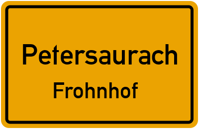 Straßenverzeichnis Petersaurach Frohnhof